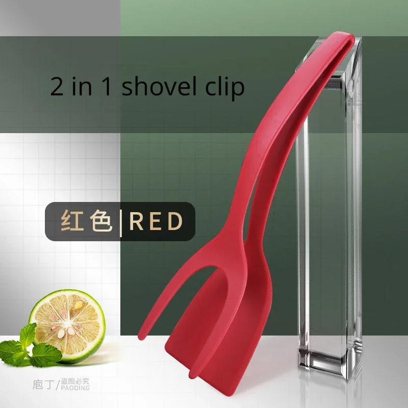 2 in1 Silicone Clip Spatula for Frying - MONLANE