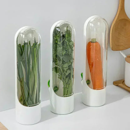 Refrigerator Herb Crisper Saver Container Vegetable