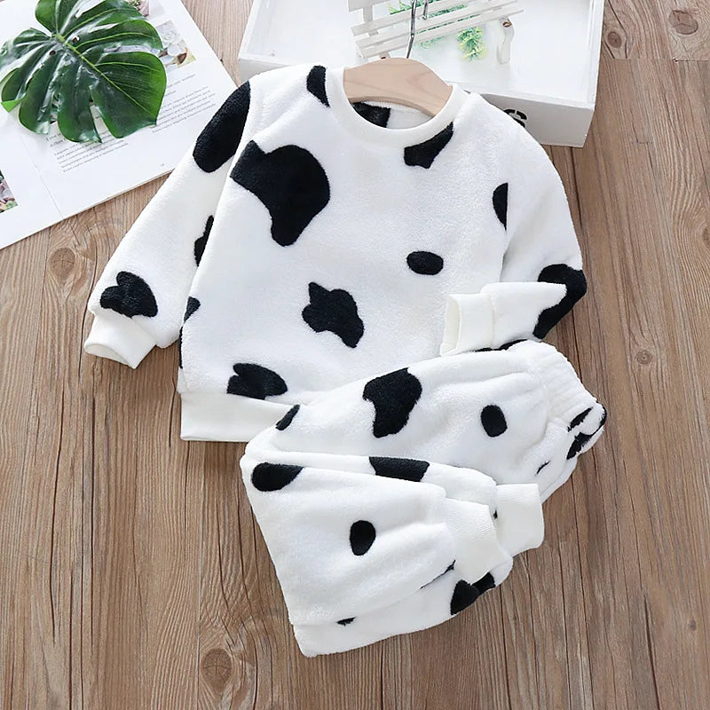 2Pcs Cozy Kids Winter Pajamas