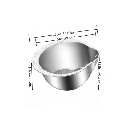 Rice Washer Strainer Bowl