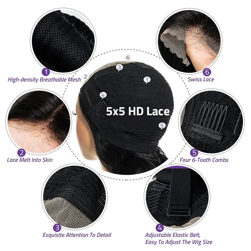 Body Wave Glueless Lace Frontal Wigs