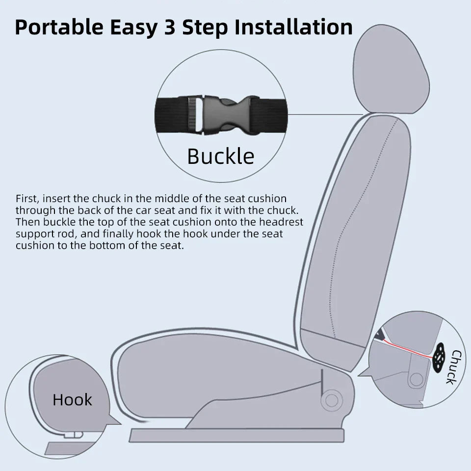 Luxury PU Leather Car Cooling Seat Cushion