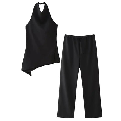 Female Backless Mini Halter Top