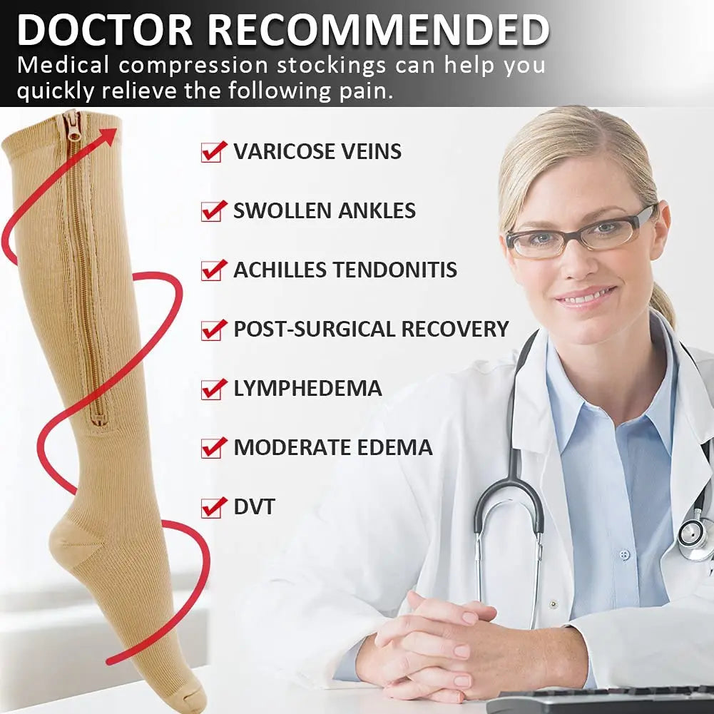 Medical Zipper Compression Socks (U CARE) - MONLANE