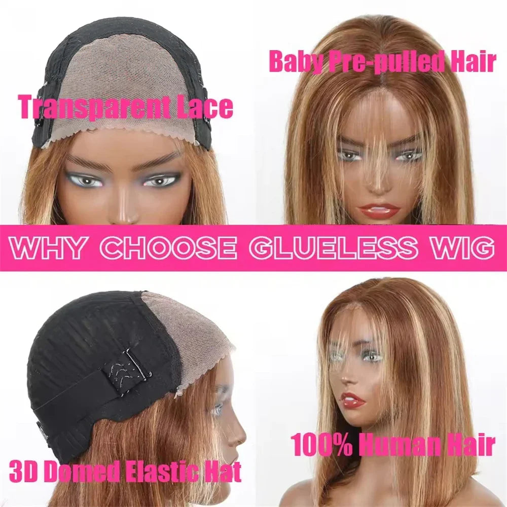 Straight Highlight Glueless Wig