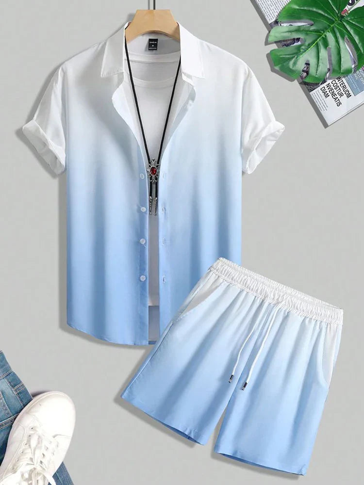Short-sleeved Shirt casual Men's Suit