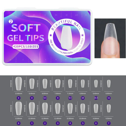 Frosted Press On Acrylic Nails