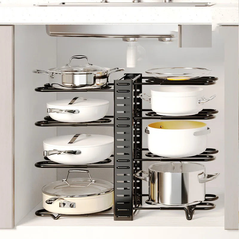 5/8 Tiers Pan Pot Organizer Rack #4