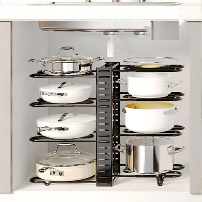 5/8 Tiers Pan Pot Organizer Rack #4