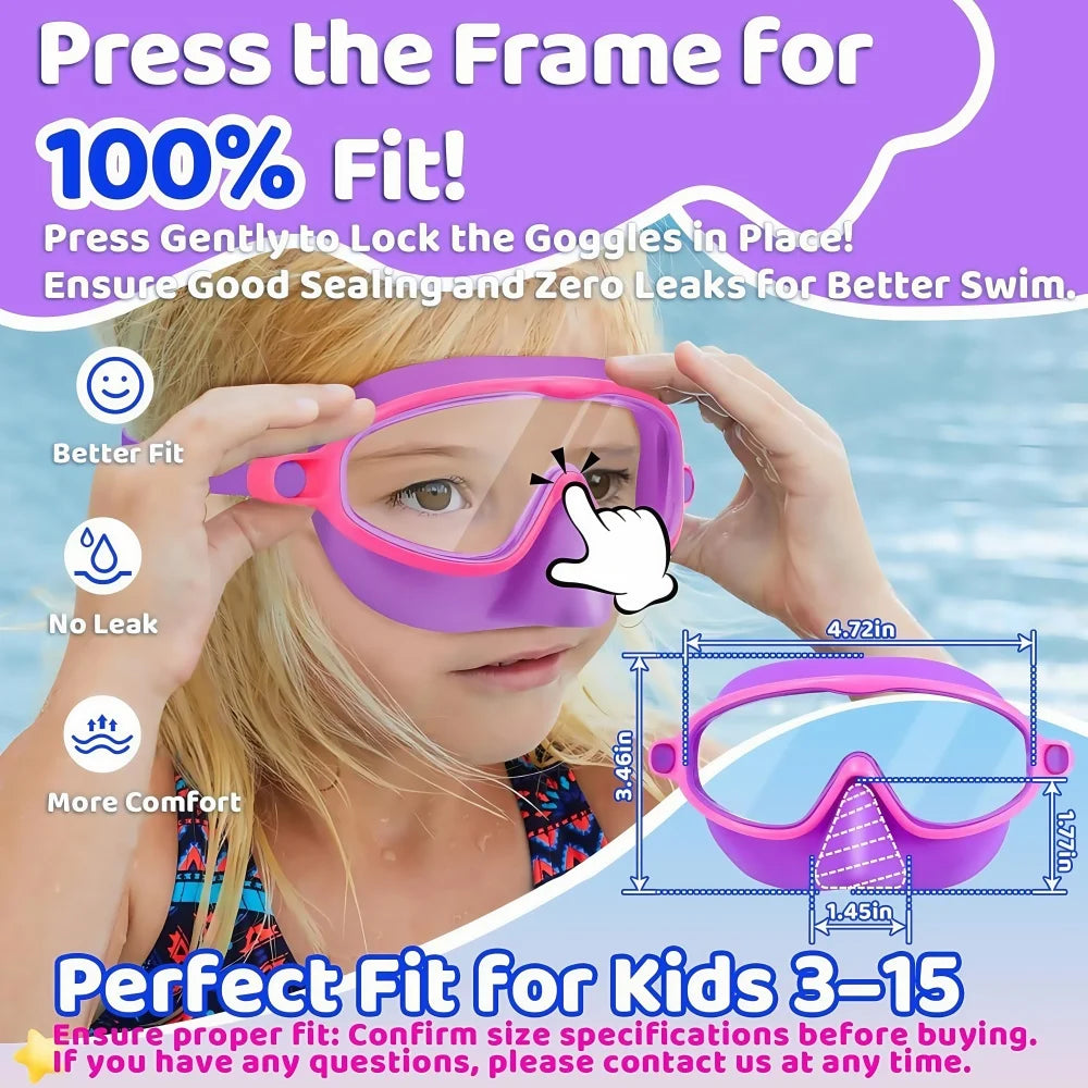 Kids Swimming Goggles with Nose