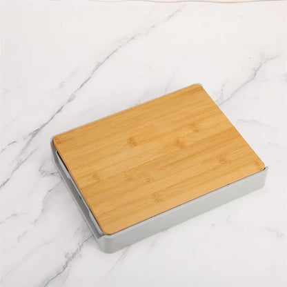 Kitchen Chopping Blocks with Storage Drain Storage Box,