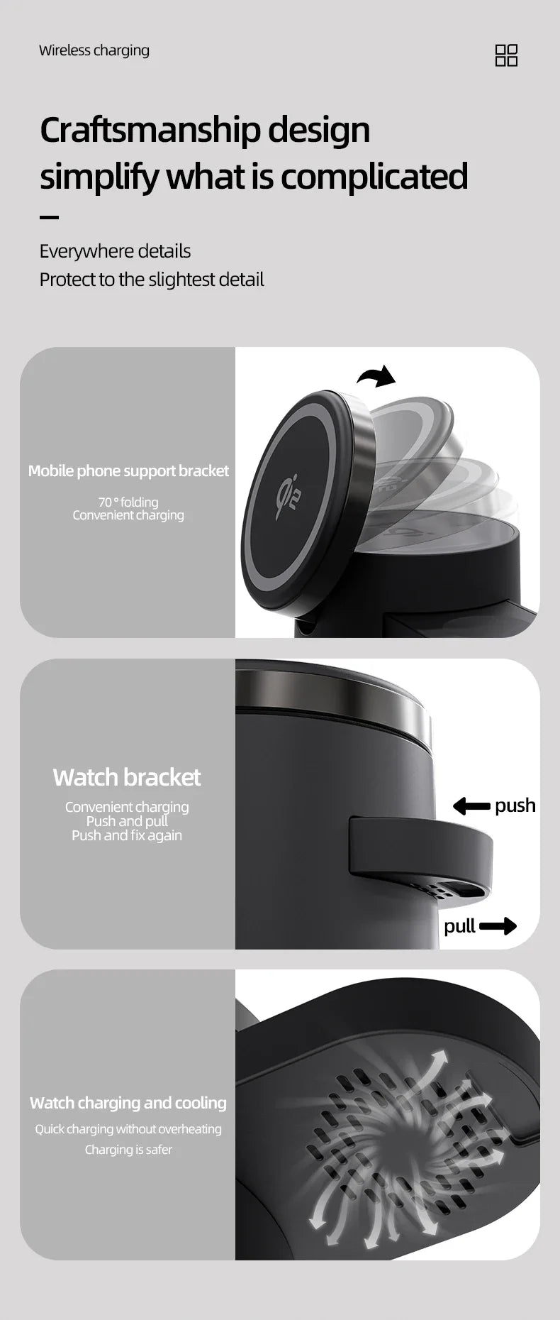 qi2 Wireless Charger with Night Light
