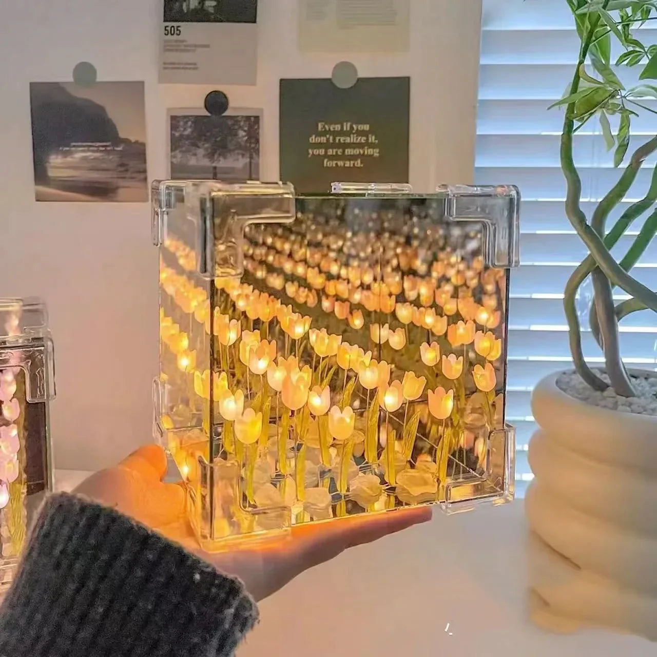 DIY Tulip Flower Cube Night Light
