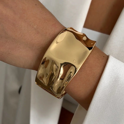 Ingemark Exaggerated Punk Irregular Wide Cuff Bangle