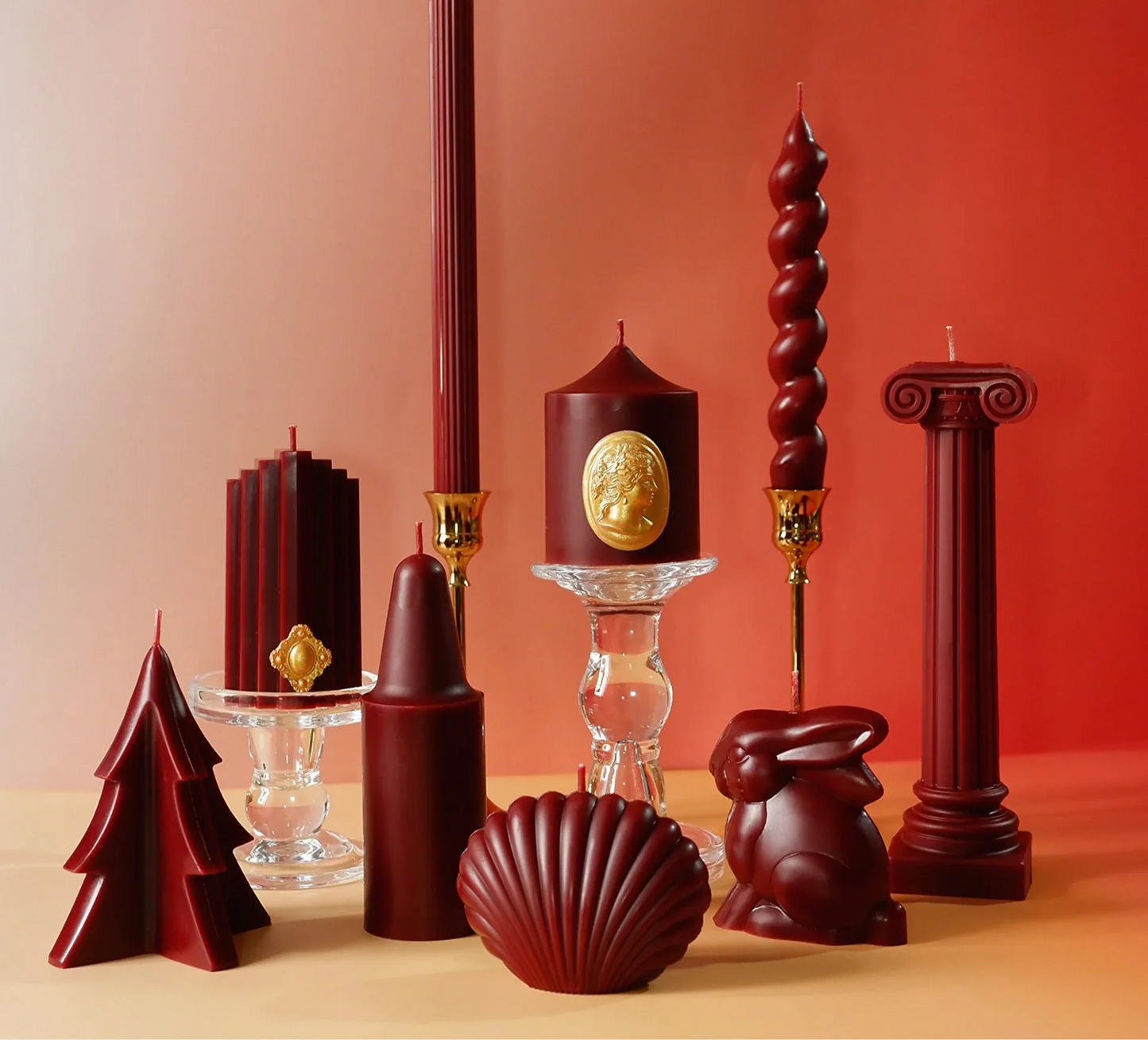 French Vermilion Aromatherapy Candles - MONLANE