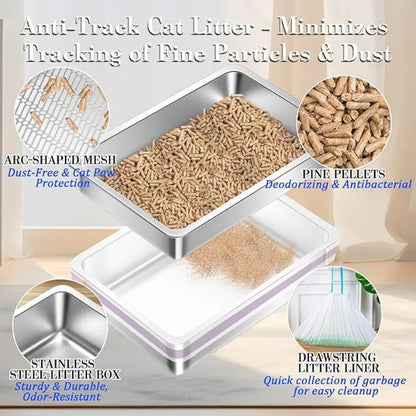Stainless Steel Cat Litter Basin and Sifter