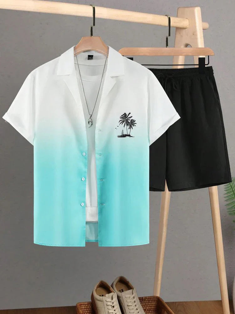 Short-sleeved Shirt casual Men's Suit