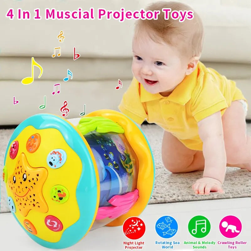 Baby tummy time toy- Ocean Rotating Projector