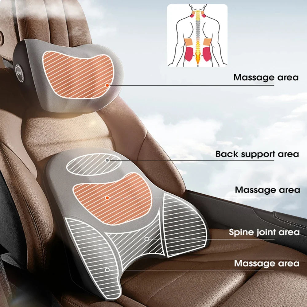 Car Massage Neck and waist Pillow