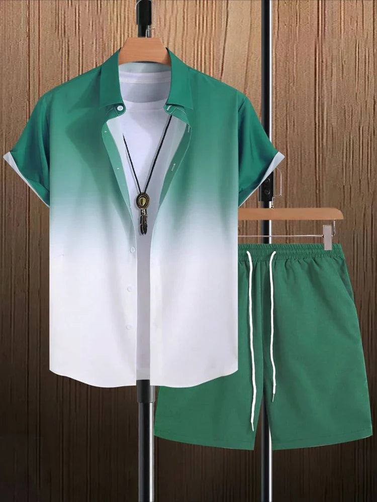 Short-sleeved Shirt casual Men's Suit