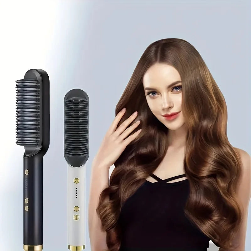 2-in-1 electric hair straightener