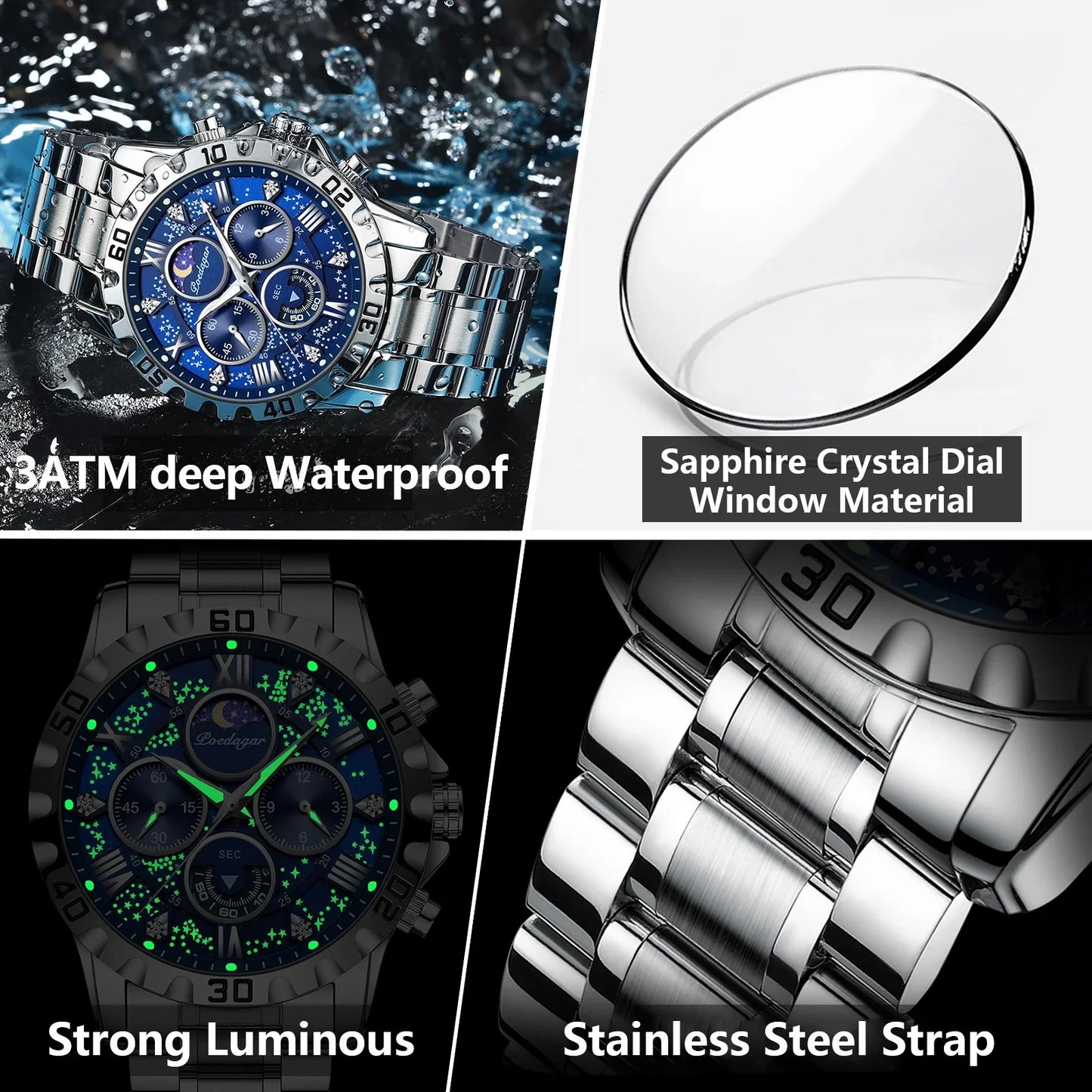 Luxury Quartz Sports Waterproof watch
