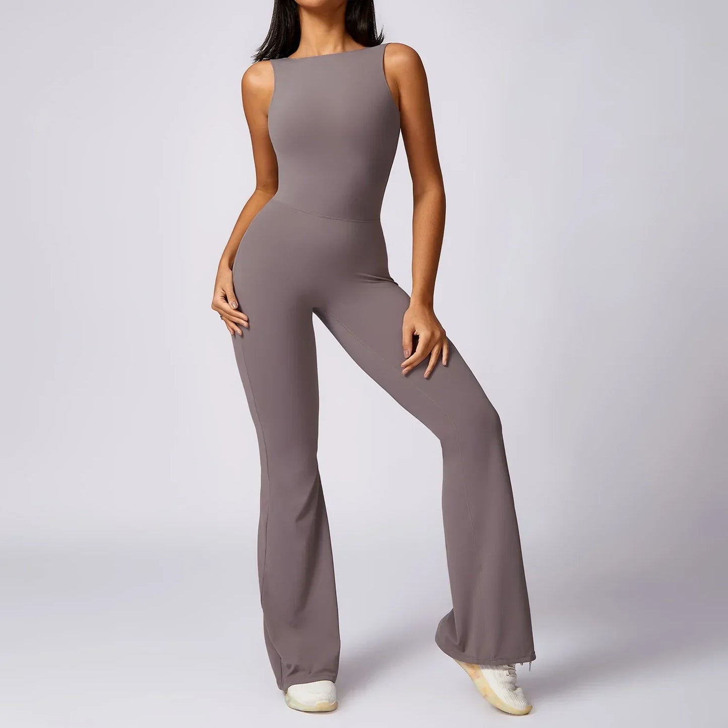 Sexy V Back Jumpsuit Gym Set - MONLANE