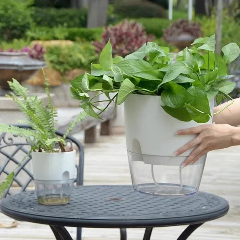 Self Watering Plastic Flower Pot - MONLANE