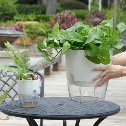 Self Watering Plastic Flower Pot - MONLANE