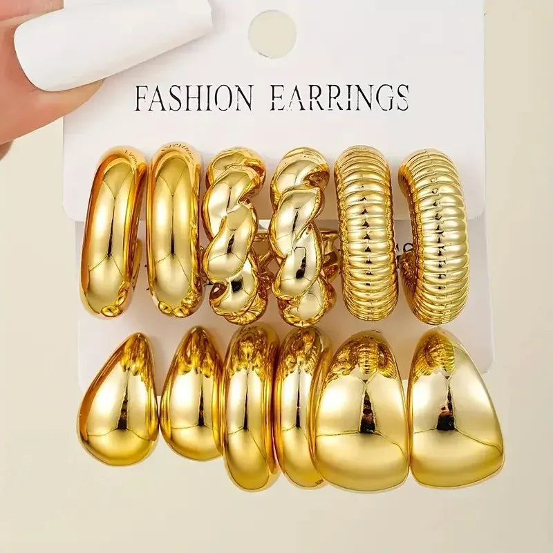 Cross-Border minimalist C-earrings - MONLANE