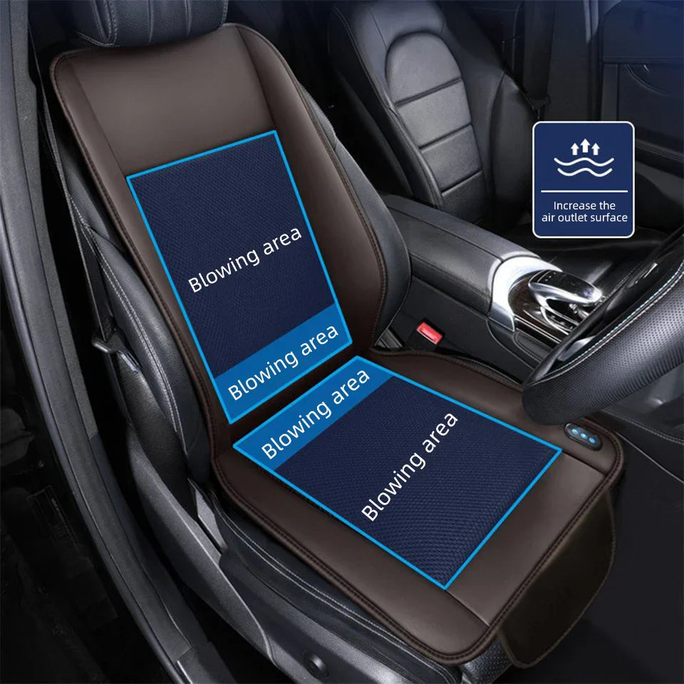 Luxury PU Leather Car Cooling Seat Cushion