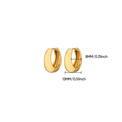 Classic Chunky Stainless Steel Hoop Earring - MONLANE