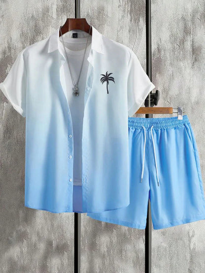 Short-sleeved Shirt casual Men's Suit
