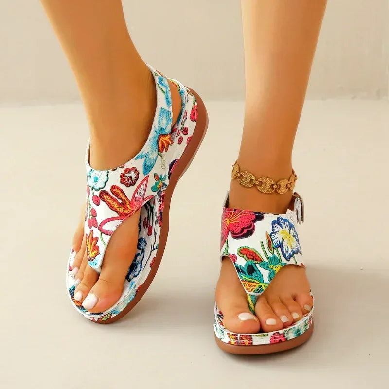 Women's Retro Wedge Platform Sandals