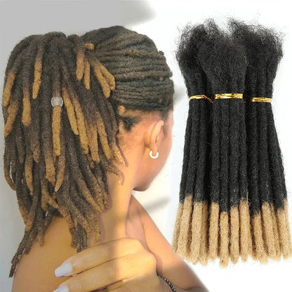 Human Hair Kinky Straight Crochet Locs 20/18inch