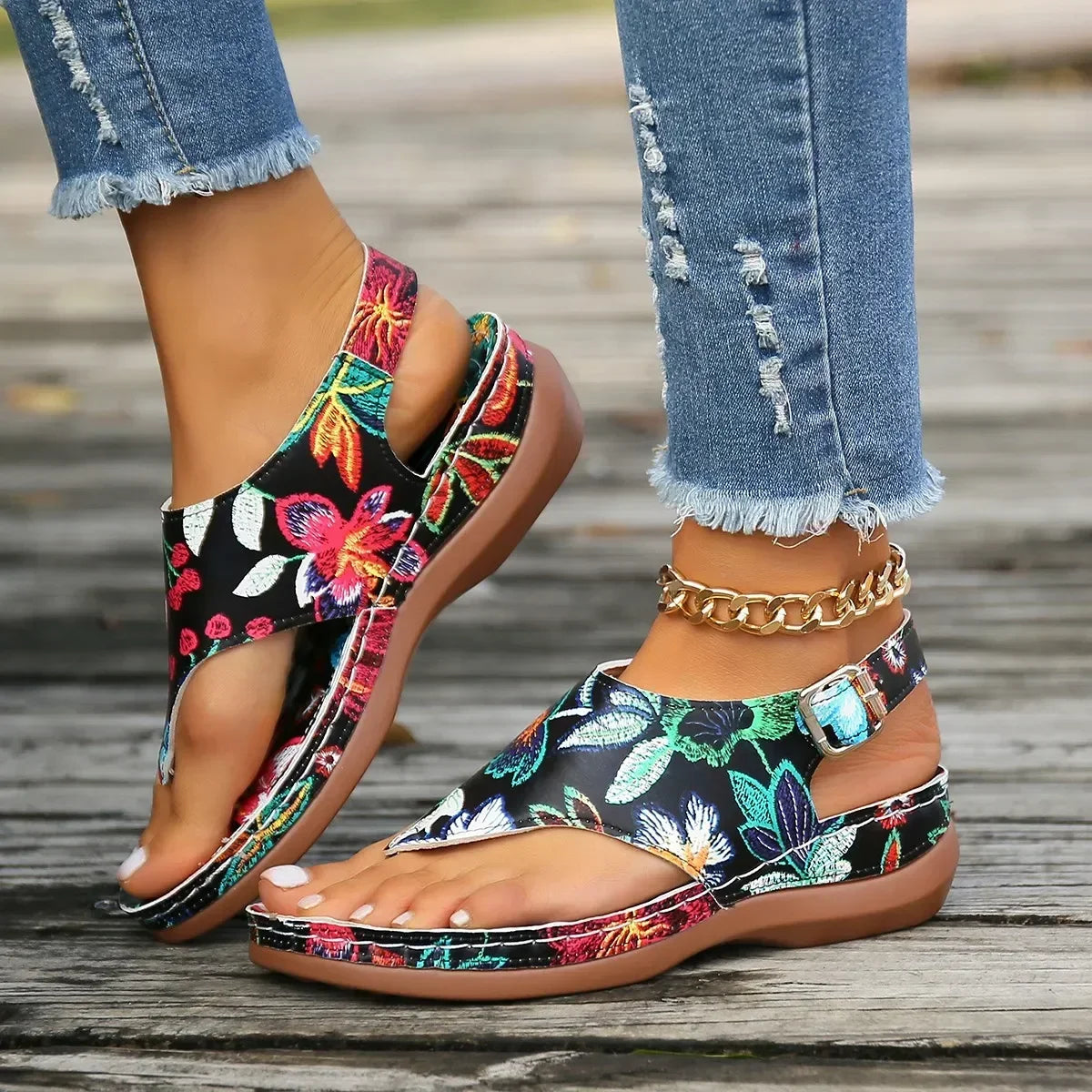 Women's Retro Orthopedic Wedge Platform Sandals