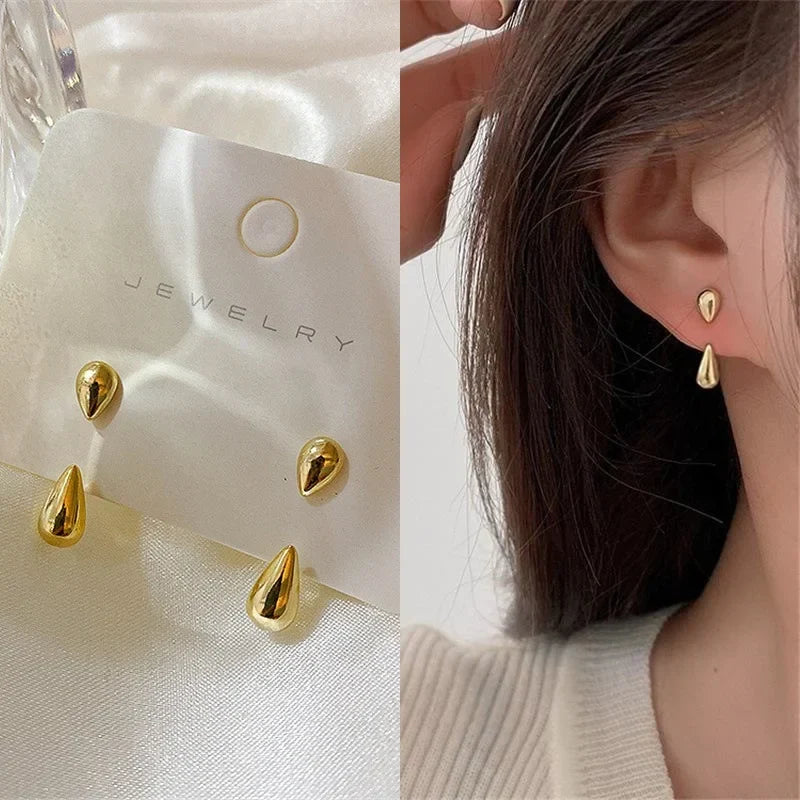 Water Drop Stud Earrings - MONLANE