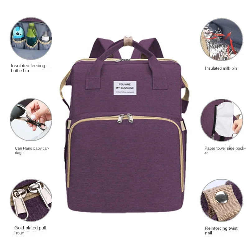 Mother Baby Leather Travel Backpack - MONLANE