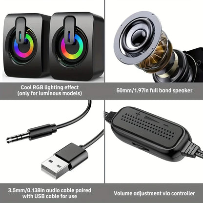 USB Wired LED Light Desktop Computer