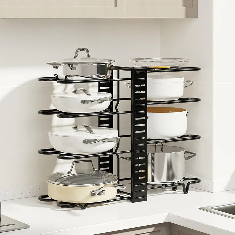 5/8 Tiers Pan Pot Organizer Rack #4