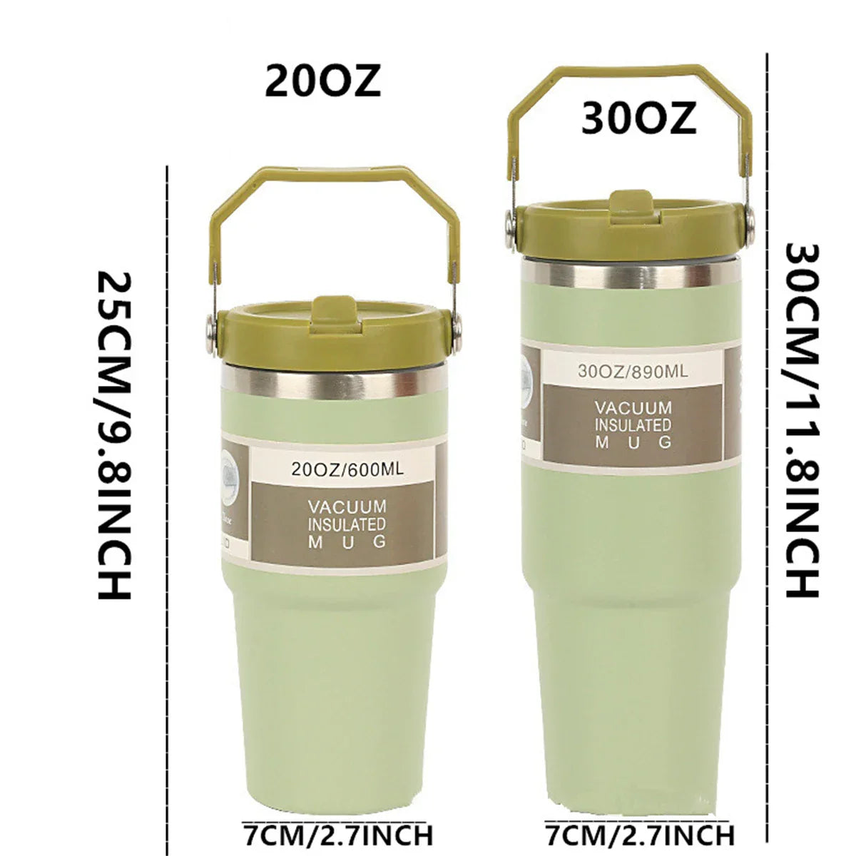 1pc Vacuum Tumbler with Lid