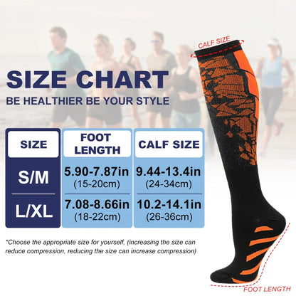 1 Pair Sports Compression Socks for Women and Men