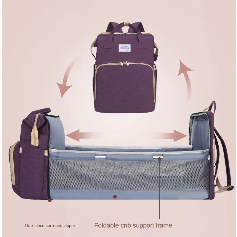 Mother Baby Leather Travel Backpack - MONLANE
