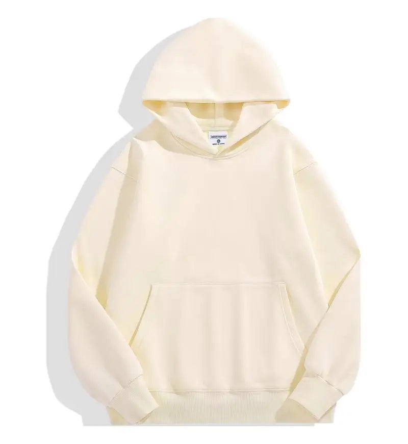 Casual Thick Solid Color Hoodies