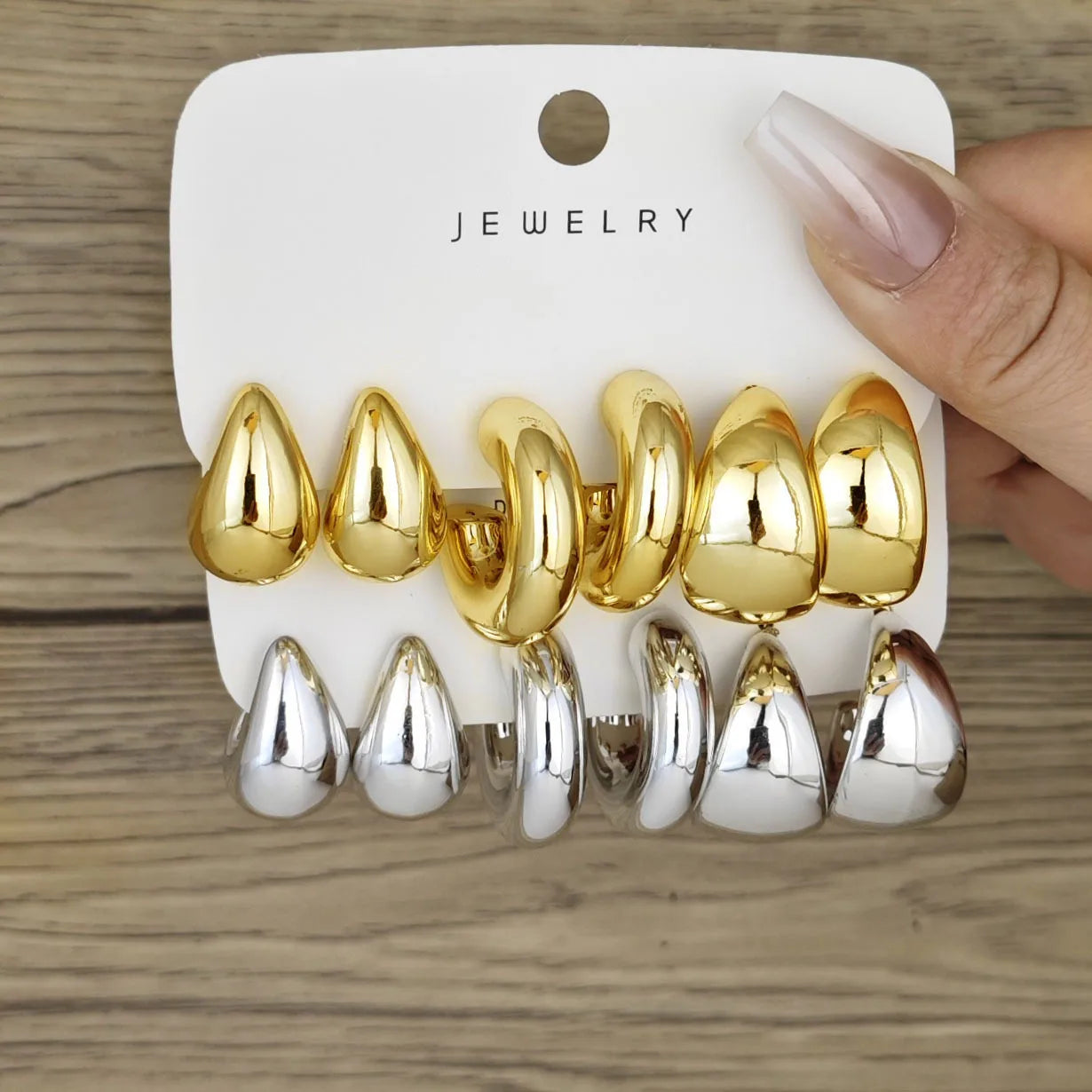 Cross-Border minimalist C-earrings - MONLANE