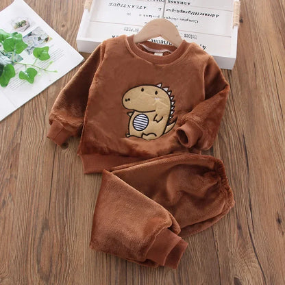 2Pcs Cozy Kids Winter Pajamas