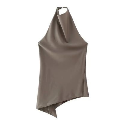 Female Backless Mini Halter Top
