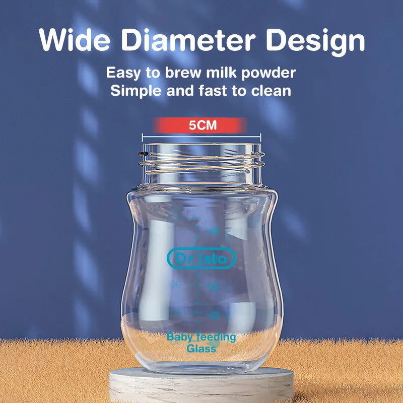 Wide-caliber Nursing Glass Bottles for new borns - MONLANE