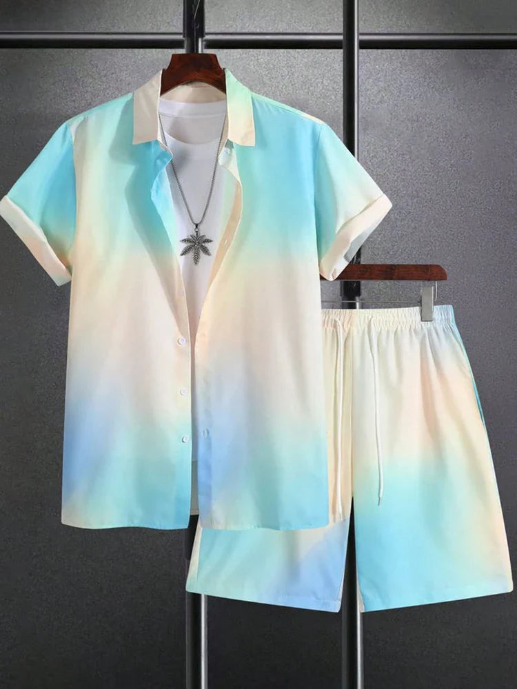 Short-sleeved Shirt casual Men's Suit