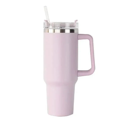 Insulated Tumbler with Handle and Straw
